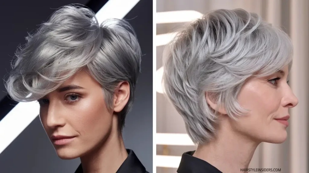 gray pixie hairstyles