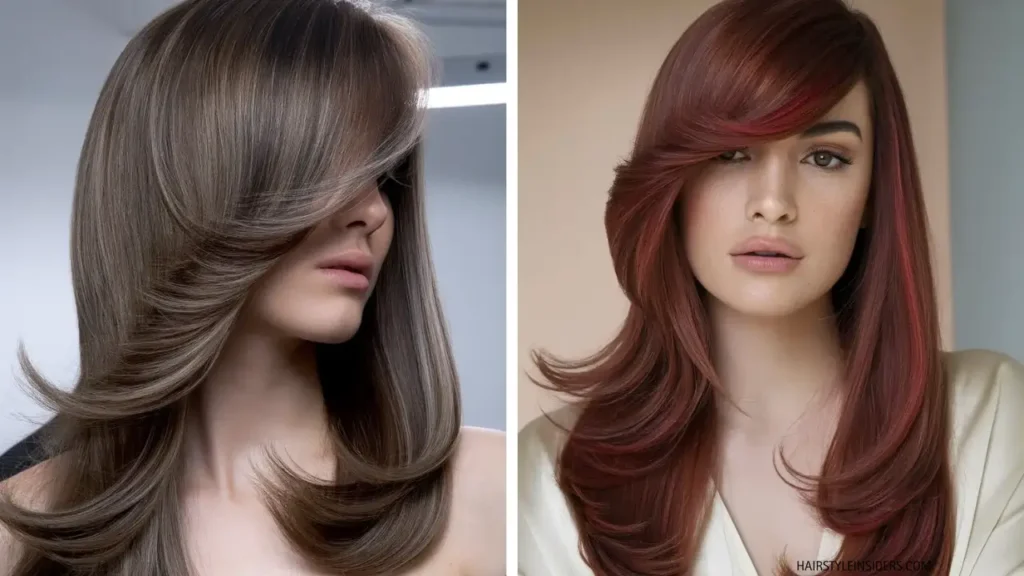 Long Hairstyles with Side Bangs