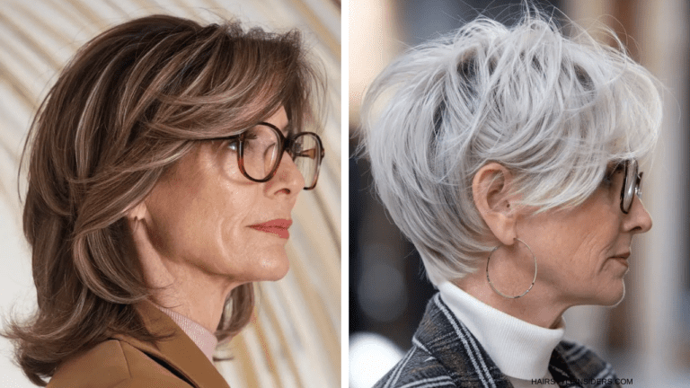 24 Stylish & Flattering Haircuts for Women Over 50 With Glasses