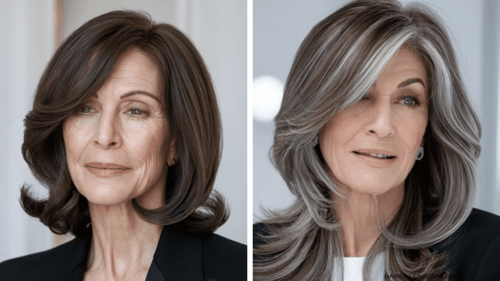 Long hairstyles for women over 60