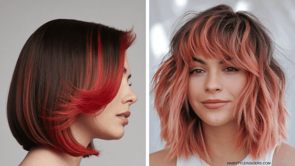 red balayage haircuts